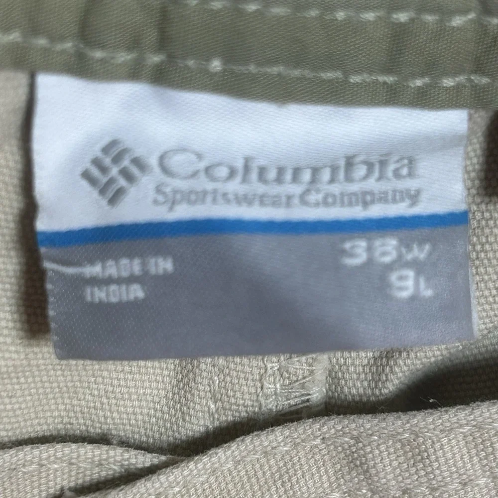 Columbia Ultimate Roc Shorts Mens 38x9 Beige Omni-Shield Cargo Outdoor Hiking - Picture 9 of 13